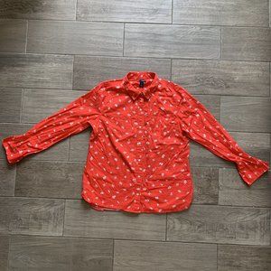 lightweight, leaf blouse